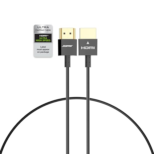 RUIPRO Ultra Thin 8K HDMI 2.1 Certified Cable 0.5M, Ultra High Speed 48Gbps, Short HDMI Cable, Support 8K@60Hz 4K@120Hz, Dynamic HDR, eARC, Compatible with PS5/Xbox/HDTV/Blu-ray/Monitor/Projector