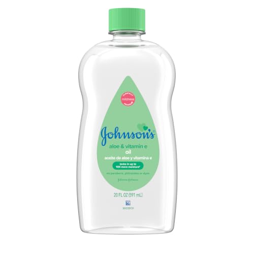 Image of Johnson's Baby Oil, Aloe Vera & Vitamin E, 20 fl oz, 6 Pack