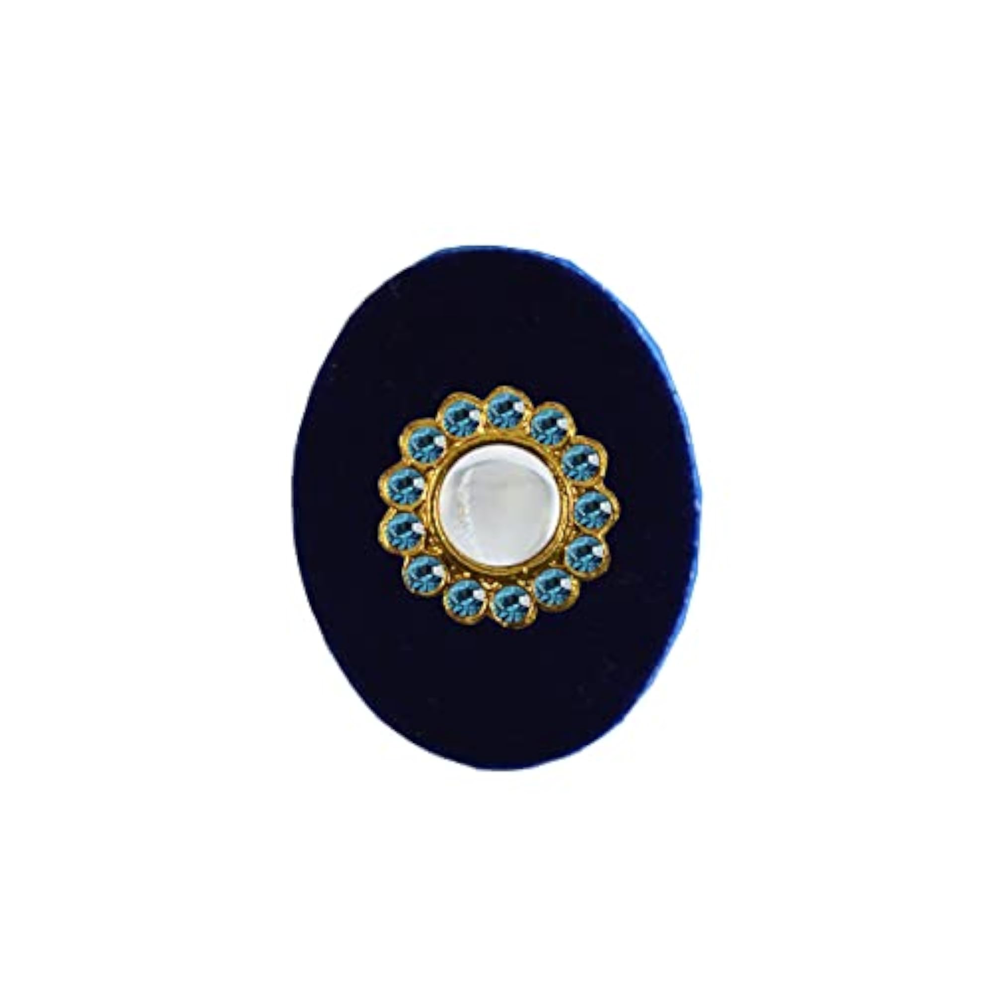 Kundun Stone Stud Sari Pin Brooch, Vibrant Design