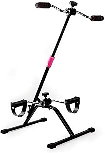 ポータブルペダルエクササイズ電動ペダル調節可能ペダルエクササイザーペドリングマシン高齢者フィットネスリハビリ機器脚と腕のトレーニングエクササイズ、痛みや疲労を軽減、ピンク,Pink