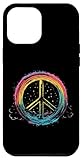 custodia per iphone 15 plus arcobaleno peace love hippie costume da donna simbolo della pace