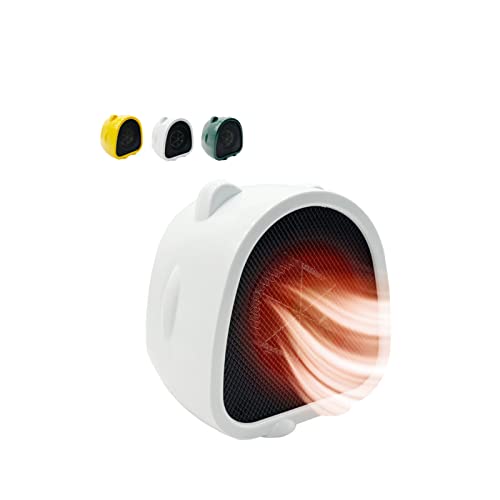 Chauffage d'appoint 500W Radiateur Electrique Céramique,Portable PTC Radiateur Soufflant Céramique Chauffage Electrique,Système Anti-surchauffe,pour Une Utilisation Dans Le Bureau/Chambre (White) Cover