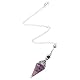Ptwola Amethyst Pendel Heilender Kristallpendel Edelsteine Sechseckiges Kegel Anhänger Klarer Harz Pendel Ornamente Für Wahrsagen Hexerei Zeremonie Reiki Witchcraft Meditation