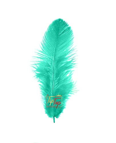 Image of Natural Dyed Feathers 10 cm (80 pieces) (Turquoise)