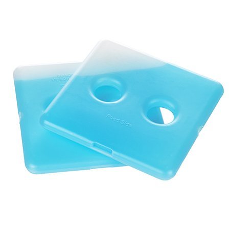 Fit & Fresh Square Ice Packs, Slim Ice Packs for Lunch Bag and Lunch Boxes, Set of 2