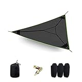 Aerial Triangle Camping Hammock, Multi-Person Camping Hammock Outdoor Tree House Air Sky Tent-280cm (Color : Black, Size : 400 * 400 * 400 cm)