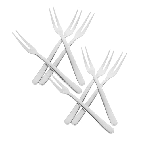 VILLFUL 8pezzi Forchette in Acciaio Inox Per Antipasti Forchette Da Dessert Piccole Di Per Frutta e Insalata