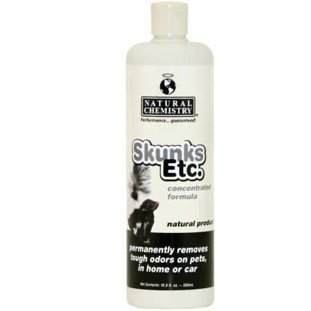 Miracle CareNatural Chemistry Skunks Etc Concentrated Skunk Odor Eliminator for Dogs and Cats, 16.9 fl.oz