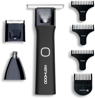 MENHOOD Ultra Trimmer for Men, All-in-One Body Groomer & Beard Groomer 3-in-1 Body Ball Groin Nose Ear Groomer, IPX7 Waterproof, Ceramic Blade, 7000 RPM, USB-C Fast Charge, 180 Min