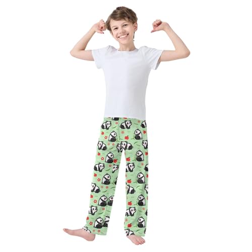 Boys' Pants Panda Animal Flower Long Bottoms Jogger Pants Elastic Waist Trousers with Pockets S-XL2