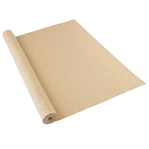 Premium 36-Inch Jute Burlap Roll – 10 Yards of High-Quality, Finished Edge Fabric for Crafting and Décor