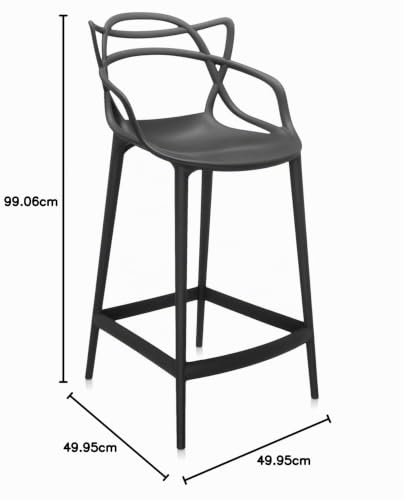 Tabouret Masters Kartell noir 65cm idéal pour bar de cuisine - 4