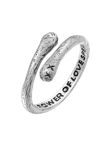 Bague Hommes en argent oxydé 925 HG HAZE & GLORY anneau large gravé