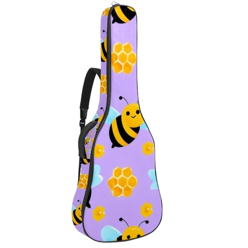 Sac à dos guitare acoustique 109 cm étui souple imperméable pour éviter la pluie