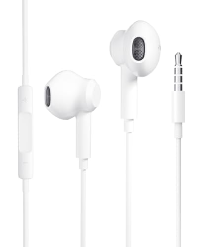 Auriculares con cable,Auriculares In Ear, Auriculares con Micrófono y Cable, Reducción Ruido Sonido Estéreo Control de Volumen,Micrófono Universal para Todos los Dispositivos de Auriculares de 3.5mm