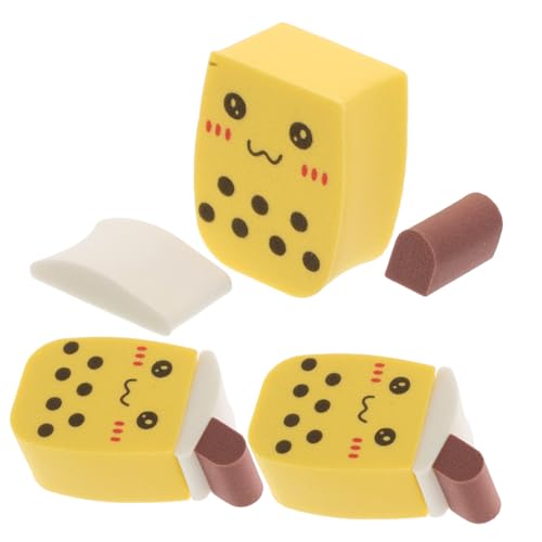 VICASKY 3pezzi Cuscino Carino per Cosmetici di Accessorio da Trucco Artistico Viso Portatile Sciolto Stampa Poliuretanica