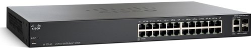 Cisco SF200-24FP-EU - Switch de Red (24 x RJ-45, 10/100 Mbit/s, 10/100/1000 Base-T), Negro