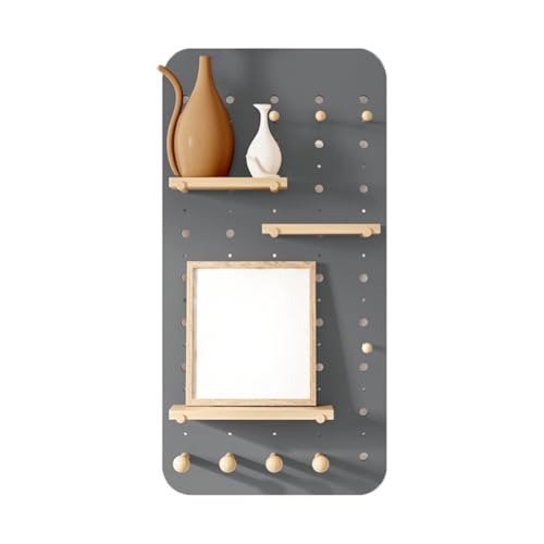 Panneau perforé en bois gris 40x80 cm pour résoudre le désordre sur votre bureau
