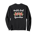Worlds Best Grandma Flower Swag Sweatshirt Grandma Gifts Sweatshirt