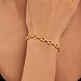 Jude Jewelers Stainless Steel Linked Infinity Charms Chain Style Bracelet (Gold)