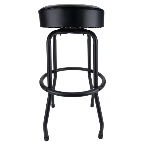 Image of Performance Tool W85010 Swivel Seat Bar Stool for Mechanic Garages and Workshops, Black, 0.6x9.8x5.8-Inches