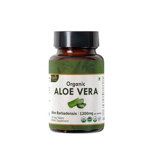 ORGANIC SPREE Aloe Vera 120 Tablets | Aloe Barbadensis (Aloe Vera) | USDA Organic Certified | Organic and Natural 120tab (1)