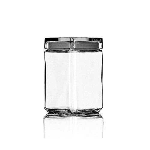 Anchor Hocking Stackable Jar w/Glass Lid, 1.5-Quart