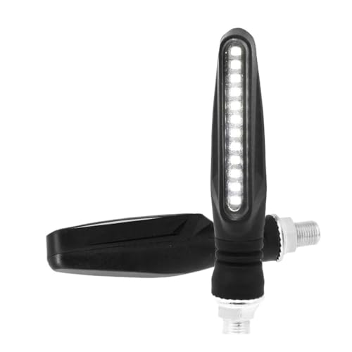 Clignotants moto LED avec feux de jour blancs et indicateurs de freinage rouges verts