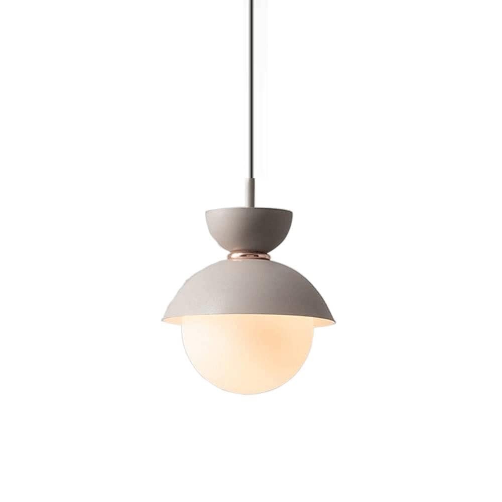 LYMSXAZOU G9 Light Source Chandelier – Simple Single Head Nordic Style Metal and Glass Pendant for Restaurant Kitchen Ceiling Decoration(Natural)
