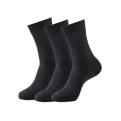 Image of Pure Cotton And Smell Free Men & Women Regular Formal Black Calf length combo Socks Anti-Slip | Sweat Absorbent | School socks | office socks | Sports | Running & Hiking