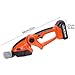 RRXIMHTT Versatile Electric Garden Tool - 2-in-1 Hedge Trimmer and Grass Shears with Rechargeable Batteries, 90-Degree Adjustable Head, and Comfort Grip for All-Day Use Orange