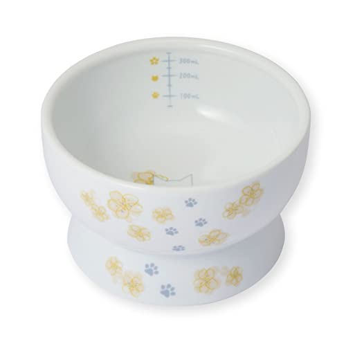 Necoichi Raised Cat Water Bowl, Elevated, with Measurement Lines, Dishwasher and Microwave Safe (2022 Sakura Limited Edition, Regular) Necoichi Raised Cat Water Bowl, Elevated, with Measurement Lines, Dishwasher and Microwave Safe (2022 Sakura Limited Edition, Regular)