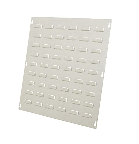 Image of Rhino Tuff Bin Square Louvre Panel - 457mm x 457mm Galvanised Steel Storage Rack for Wall Mounting Plastic Parts Bins