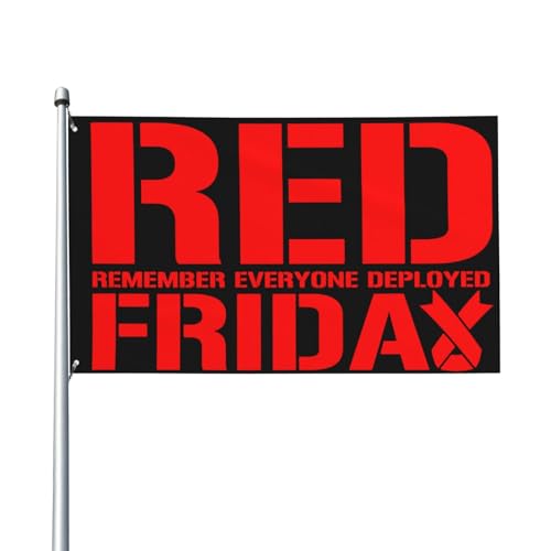R.E.D Remember Everyone Deployed Red Friday Flag Vivid Color And Uv Fade Resistant With Brass Grommets 3x5 Ft