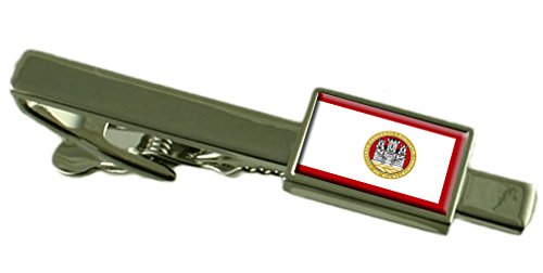 Evita corbatas sueltas con este pasador de la bandera de Bergen Noruega en metal