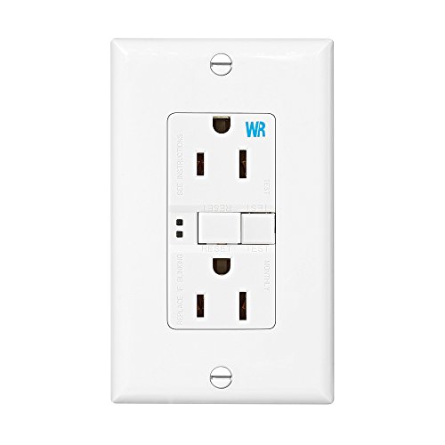 Eaton GFCI Self-Test 15A -125V Weather Resistant Duplex Receptacle, White