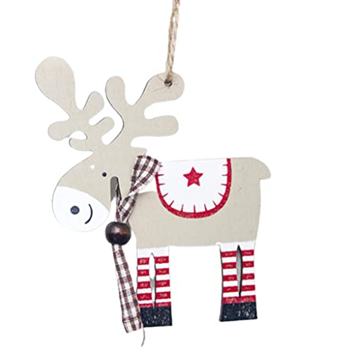 Guirnalda de Navidad para exteriores, adornos de madera, colgantes de alce, decoración del hogar, ciervos y Navidad