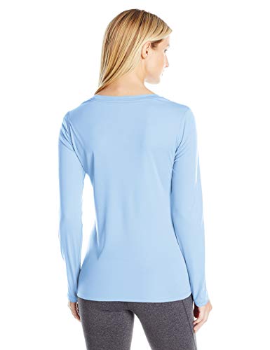 Hanes Women's Sport Cool Dri Performance Long Sleeve Tee, Light Blue, Medium