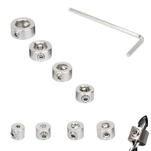 9 Piezas Topes De Profundidad Brocas Taladro Anillo Posicionador Juego De Anillos De Límite De Perforación Con La Llave Hexagonal