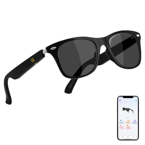 AI Smart Translation Glasses, Noise Reduction & UV400 Protection, Powered By GPT, Support 160+ Languages Multi-Functional Translation Sunglasses, Unisex Translator Glasses for Business/Trave