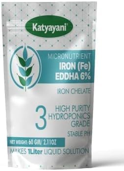 Katyayani Fe EDDHA 6% – 60 gm Micronutrient Fertilizer | Hydroponic-Grade Iron Chelate for Vegetables, Fruits, Lawns & Ornamentals