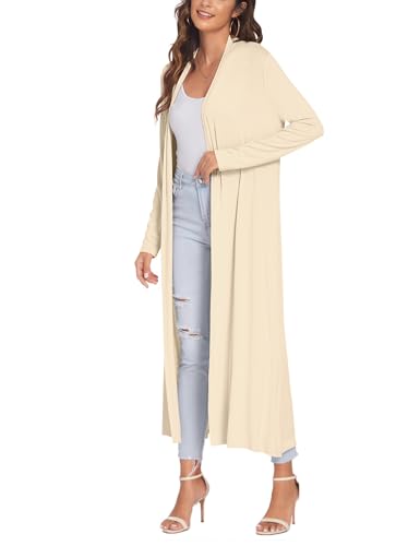 Image of Bluetime Women Floor Length Open Front Cardigan