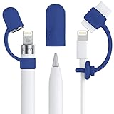 [3-Piece] Pencil Cozy Combo Pack - The Original Compatible with Pencil Cap Holder/Keeper/Tether, Designed for Compatibility with Apple iPad Pro 6th Generation Charger/Nib Accessories (Navy Blue)