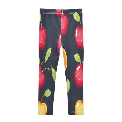 Toddler Girls Leggings Printed Yoga Pants Leggings Red Yellow Apples for Kids2