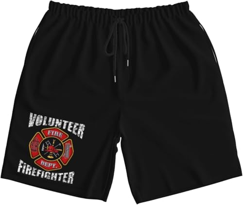 Volunteer Firefighters Mens Swim Trunks Quick Dry Board Shorts 7