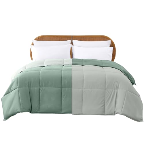 Modern Threads Down Alternative Reversible Comforter Ivory/Sage Green Twin