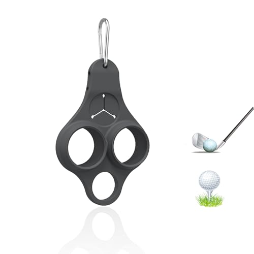 Wshxjzyay Golf Ball Holder for Bag, Golf Ball Holder Silicone, for Players Sports Unique Gifts Accessories (Grey)