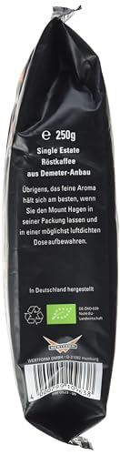 Mount Hagen Bio Demeter Röstkaffee Peru, 250g ganze Bohne