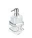 Produktbild WENKO Seifenspender Premium Edelstahl - Flüssigseifen-Spender, Spülmittel-Spender Fassungsvermögen: 0.355 l, Edelstahl rostfrei, 9.5 x 17.5 x 8.7 cm, Glänzend