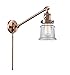 Innovations 237-AC-G182S-LED Small Canton 1 Light Swing Arm Part of The Franklin Restoration Collection, Antique Copper